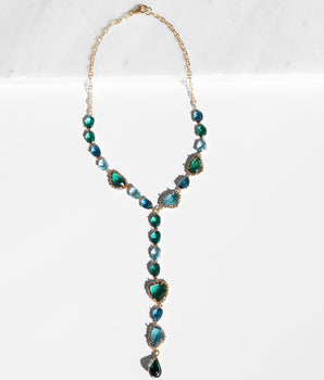 Lucida Green Crystal Necklace