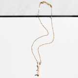 Katerina Psoma pink coral necklace with gold chain