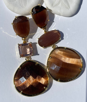 Katerina Psoma Brigitte Brown Earrings