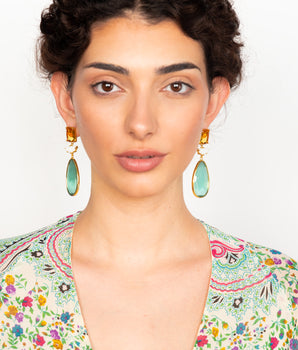 Katerina Psoma Olivia Turquoise Dangle Earrings