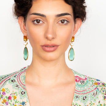 Katerina Psoma Olivia Turquoise Dangle Earrings