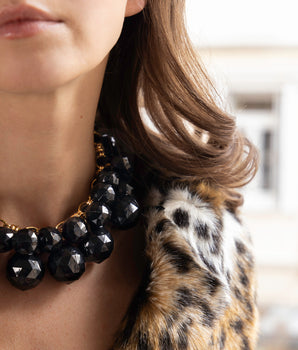 Katerina Psoma Rosa Black Drop Necklace