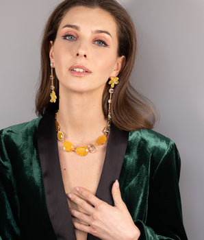 Katerina Psoma Aida Yellow Earrings