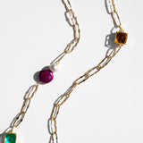 KATERINA PSOMA Long Chain Necklace PEARLS CRYSTALS