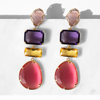 katerina psoma pink dangle earrings