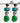 KATERINA PSOMA GREEN DANGLE EARRINGS