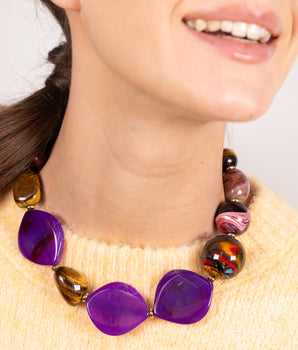 Katerina Psoma Lucrezia Purple Necklace