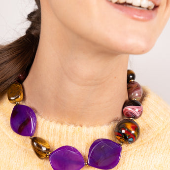 Katerina Psoma Lucrezia Purple Necklace