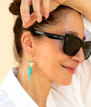 Katerina Psoma Lola Turquoise Coral Summer Earrings