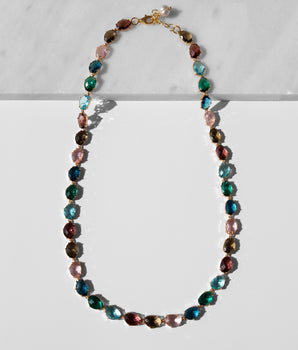 Katerina Psoma Albia Necklace with Multicolour Crystals