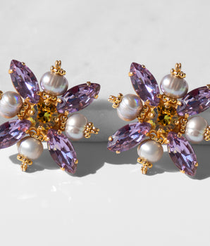 Alice Crystal Rosettes with Pearls