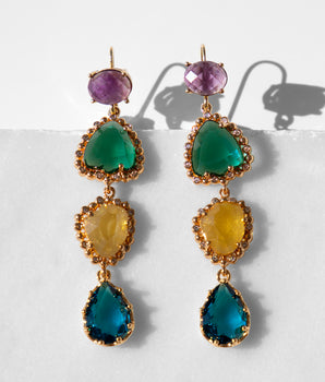 Katerina Psoma Albia Earrings with Crystals