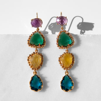 Katerina Psoma Albia Earrings with Crystals