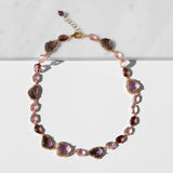 Katerina Psoma Albia Necklace with Pink Crystals