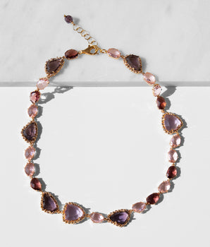 Katerina Psoma Albia Necklace with Pink Crystals