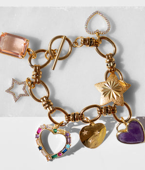 katerina psoma chain bracelet with charms