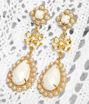 Katerina Psoma Mina White Earrings