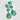 Katerina Psoma Mina Turquoise Dangle Earrings