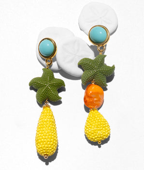 katerina psoma sea motif dangle earrings