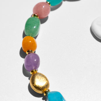 Katerina Psoma multicolor semiprecious stones short necklace