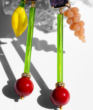 Katerina Psoma Lucy Red Earrings