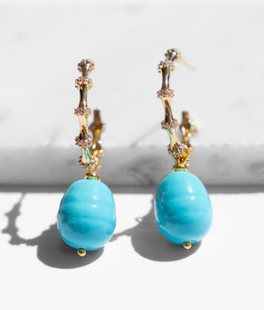 Katerina Psoma Valeria Turquoise Earrings