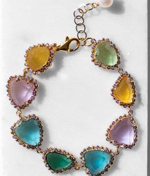 KATERINA PSOMA Bracelet with Multicolour Crystals