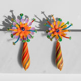 Katerina Psoma Precious Earrings with Multicolor Murano Drops