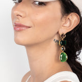 KATERINA PSOMA GREEN DANGLE EARRINGS