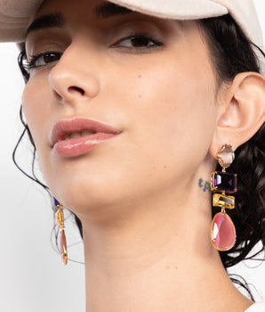 katerina psoma pink dangle earrings