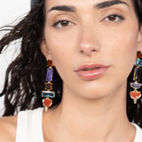 KATERINA PSOMA DANGLE EARRINGS CRYSTALS