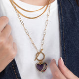 KATERINA PSOMA  Necklace with Amethyst Heart