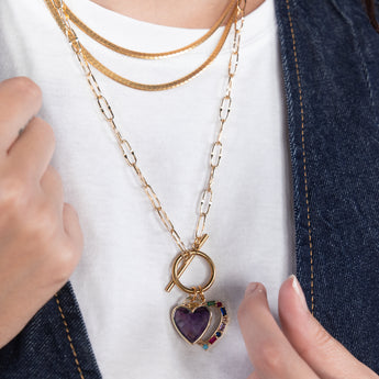 KATERINA PSOMA  Necklace with Amethyst Heart