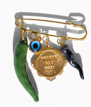 Katerina Psoma D.A.S. Pin Brooch with Green Pepper