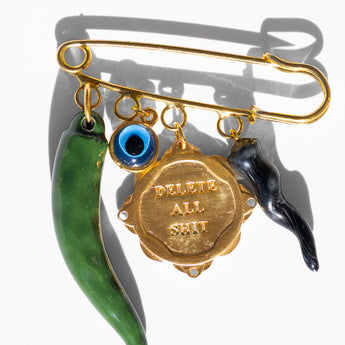 Katerina Psoma D.A.S. Pin Brooch with Green Pepper