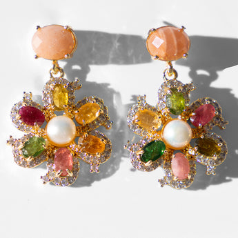 Katerina Psoma Claudia Earrings with Mini Flowers