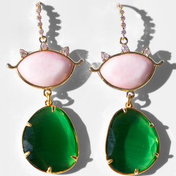 Katerina Psoma Ginevra Green Earrings