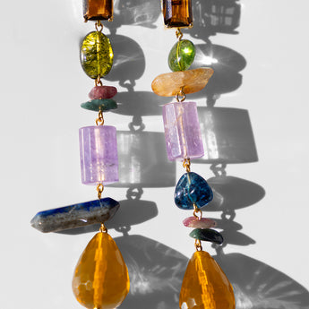 Katerina Psoma Lucrezia Dangle Earrings with Stones