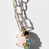 Katerina Psoma Albia Pendant with Polished Pink Quartz