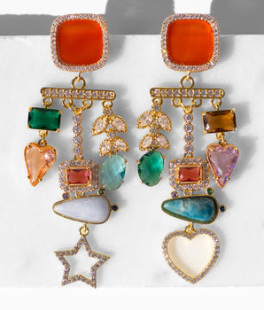 Katerina Psoma Ginevra Dangle Earrings with Carnelian