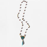 Katerina Psoma Evil eye Rosary grey semiprecious stones bohemian style