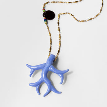 Katerina Psoma Lilac Long Murano Chain Pendant