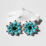Katerina Psoma Precious Turquoise Clip Earrings costume jewelry