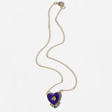 Katerina Psoma Evil eye Heart necklace Purple 