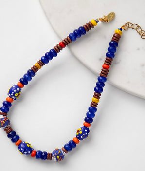 Katerina Psoma Blue Short Summer Necklace