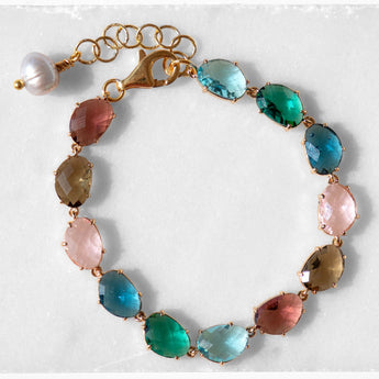 Katerina Psoma Albia Bracelet with Multicolor Crystals