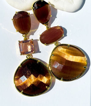 Katerina Psoma Brigitte Brown Earrings