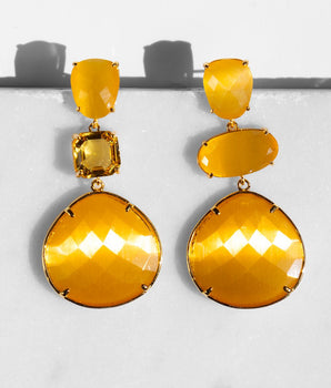 Katerina Psoma Yellow Dangle earrings