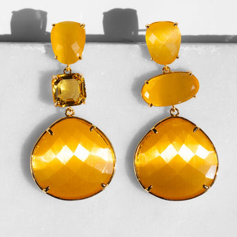 Katerina Psoma Yellow Dangle earrings