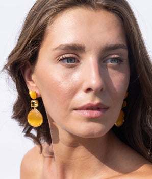 Katerina Psoma Yellow Dangle earrings